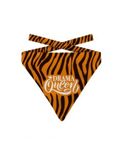 Bandana für Katzen "Drama Queen", schwarz-orange