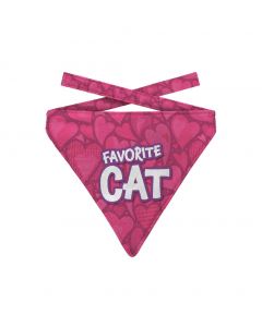 Bandana für Katzen "Favorite Cat", pink

