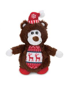 JS Weihnachts-spielzeug Bär, braun - 16.5x9x6cm | Für Hunde