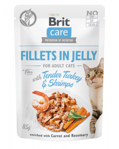 Brit Care Cat - Filets in Gelee - Truthahn & Shrimps 