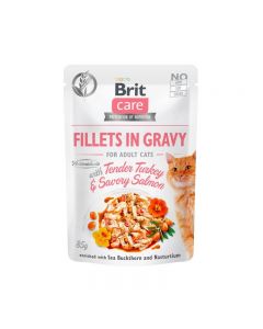 Brit Care Cat - Filets in Sauce - Truthahn+Lachs