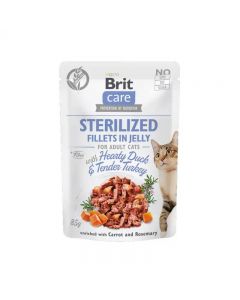 Brit Care Cat STERILIZED - Filets in Gelee - Ente & Truthahn