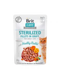 Brit Care Cat STERILIZED - Filets in Sauce - Kaninchen