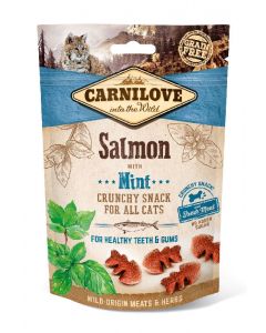 Carnilove Feline - Crunchy Snack - Lachs mit Minze - 10 x 50 g | Snack für Katzen