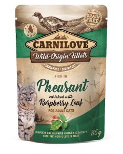 Carnilove Feline Pouch Ragout - Fasan mit Himbeerblättern - 24 x 85 g | Nassfutter für Katzen