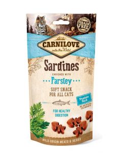 Carnilove Feline Soft Snack - Sardine mit Petersilie - 12x50g | Snack für Katzen
