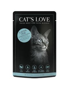 DE Cat's Love Adult, Lachs PUR - 12 x 85g | Katzen-Nassfutter