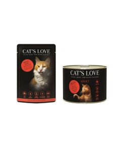 DE Cat's Love Adult, Rind PUR | Katzen-Nassfutter