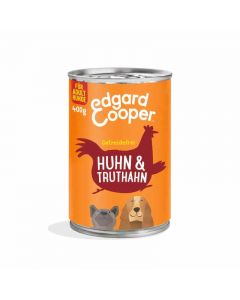 Edgard & Cooper Canine ADULT Huhn+Truthahn mit Apfel - 6x400g