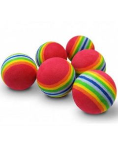 Pawise "Rainbow" Schaumstoffball für Katzen, rot/bunt - 1 Stk.