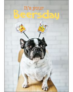 HR Umschlagkarte hoch Geburtstag "Beersday" 12 x 17cm