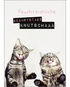 HR Umschlagkarte hoch Geburtstag "Knutschaa" 12 x 17cm