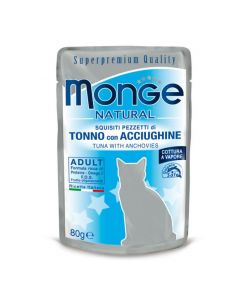 DE Monge Natural Tuna - Thunfisch + Sardellen, 24 x 80g | Katzen-Nassfutter