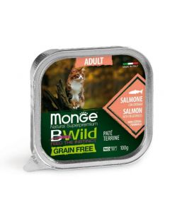 DE Monge BWild Grain Free Adult, Lachs - 32 x 100g | Katzen-Nassfutter
