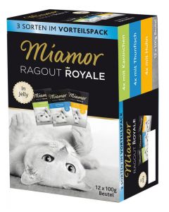 Miamor Alleinfuttermittel Ragout Royale Multi Mix Kaninchen, Huhn, Thun - 4 x 12x100g