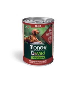 DE Monge BWild Grain Free Adult ALL BREEDS - Lamm, 24 x 400g | Hunde-Nassfutter  