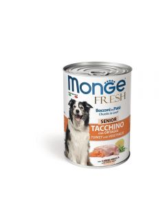 DE Monge Dog FRESH Pâté in Dose Senior - Truthahn, 24x400g | Hunde-Nassfutter