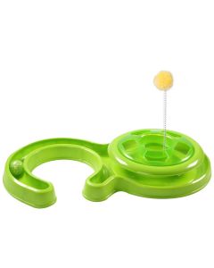 Pawise "Great Fun Track" 2 in 1, grün | Cat Activity