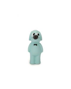 JS Beeztees Latex Hund Musty, blau - 13x7.5x5cm | Spielzeug für Welpen