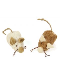 Plüsch-Mäuse-Set mit Schnurschwanz