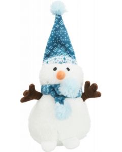 Trixie Xmas Schneemänner mit Pudelmütze, Plüsch - 20cm | Spielzeug für Hunde