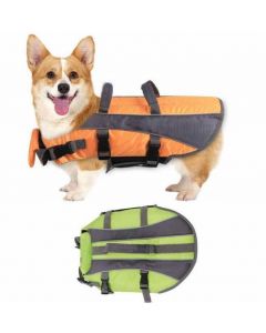Pawise Schwimmweste für Hunde, grün oder orange