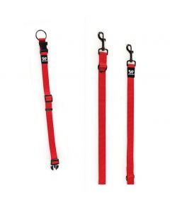 TrendLine ONE Halsband und Führleine, rot