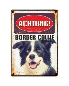 Warnschild "Achtung Border Collie", 21x15cm