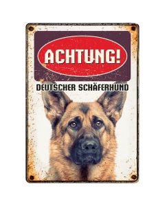 Warnschild "Achtung Deutscher Schäferhund", 21x15cm