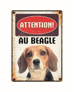 Warnschild "Attention au Beagle", 21x15cm