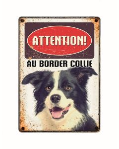 Warnschild "Attention au Border Collie", 21x15cm