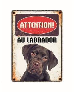 Warnschild "Attention au Labrador", 21x15cm