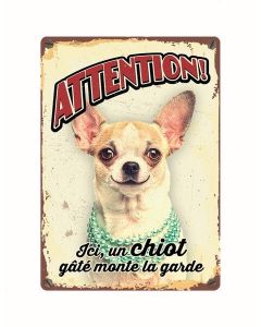 Warnschild "Attention…chiot", 21x15cm