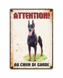 Warnschild Dobermann Attention au chien de garde
