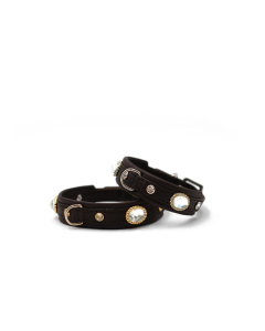 Maul Lederhalsband Mini Diamond schwarz, 30cm/18mm
