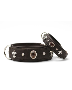 Maul Leder-Halsband Gran Montana, dunkelbraun 