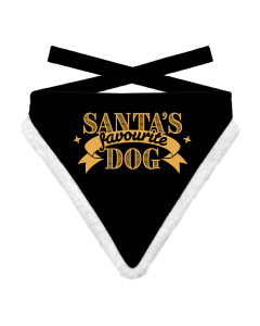 Plentygifts Xmas Hunde-Bandana "Favourite Dog", schwarz