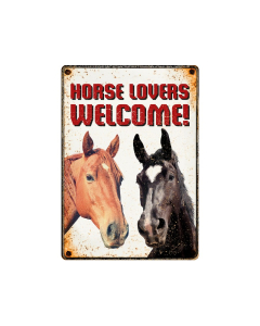 Blechschild "Les chevaux sont rois!", 21x15cm