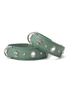 Maul Lederhalsband Diamond mint, 55cm/35mm