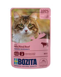BOZITA Häppchen in Sauce mit Rind - POUCH 85g