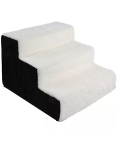 Pawise Hundetreppe "Doggy Step" schwarz-weiss - 35x45x30cm