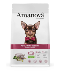 Amanova Dog Adult Mini Obesity - Turkey Delight Low Grain - Truthahn