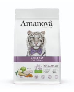  Amanova Cat Adult - Fish Delicacy Low Grain - Weisser Fisch
