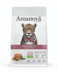 Amanova Cat Adult Sterilised - Salmon Deluxe Low Grain - Lachs