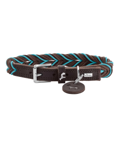 Hunter Solid Education Cord Halsband | dunkelbraun/türkis
