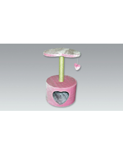 Kratzbaum Sweetheart 2, marine oder pink - 36x36x61cm