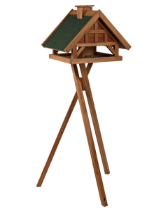 natura Futterhaus mit Ständer - 54 × 40 × 48 cm/1,45 m