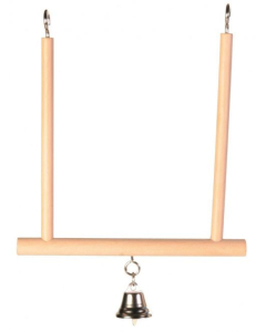 Trapezschaukel mit Glocke, Holz