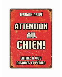 Warnschild Attention! Entrez à vos risques!