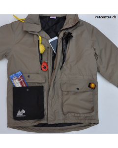 Winterjacke beige mit diversen Taschen